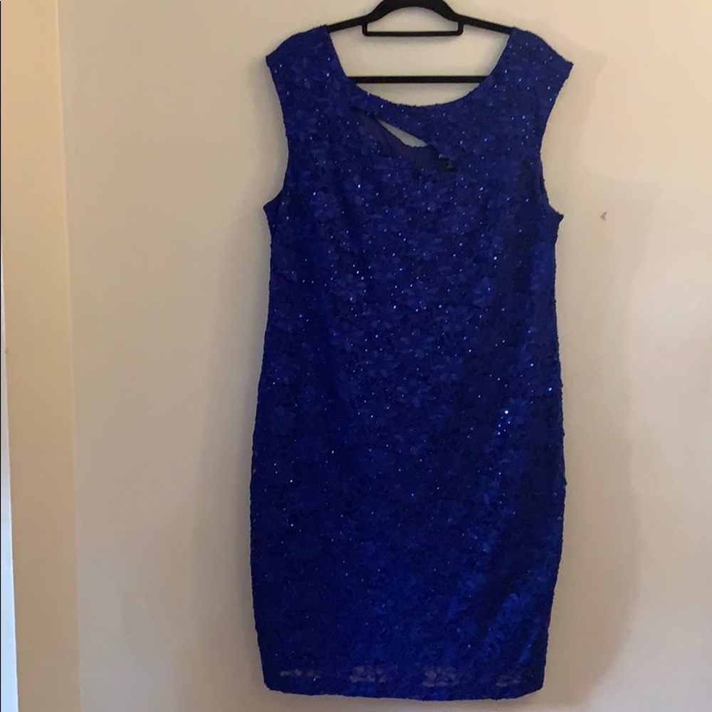 Blue sequins dress